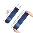 thumbnail image 4 of Pofeuu Retro Blue Glitter Print 30cm Socks, Adult Running Hiking Socks for Youth and Adult, 4 of 7