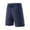 Navy, variant on Men's Ice Silk Quick-Dry Athletic Shorts - 100% Polyester, Elastic Drawstring Waist, Split Hem, Functional Pockets for Outdoor Running, Gym Training and Casual Daily Wear