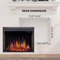 thumbnail image 4 of 36"/39"Electric Fireplace Insert, Retro Recessed Fireplace Heater with Color Adjustment, Remote Control & Timer, 750/1500W, Black, 4 of 6