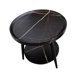 thumbnail image 5 of Mesa auxiliar redonda, mesita de noche pequeña con patas de metal, mesa de centro multifuncional con patrón de mármol de 23,6x19 pulgadas para uso 2 niveles, 5 of 8