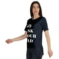 thumbnail image 4 of Inkmeso Scoop-Neck Go Ask Your Dad Graphic Tshirt Short Sleeve Cotton Tee Blouse, 4 of 8