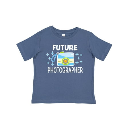 

Inktastic Future Photographer with Blue Camera Gift Baby Boy T-Shirt