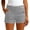 Gray, variant on Womans Shorts Women's Elastic Waist Chino Shorts with Pockets Belt Loops Cuffed Hem Polyester Casual Workwear Or Everyday Wear