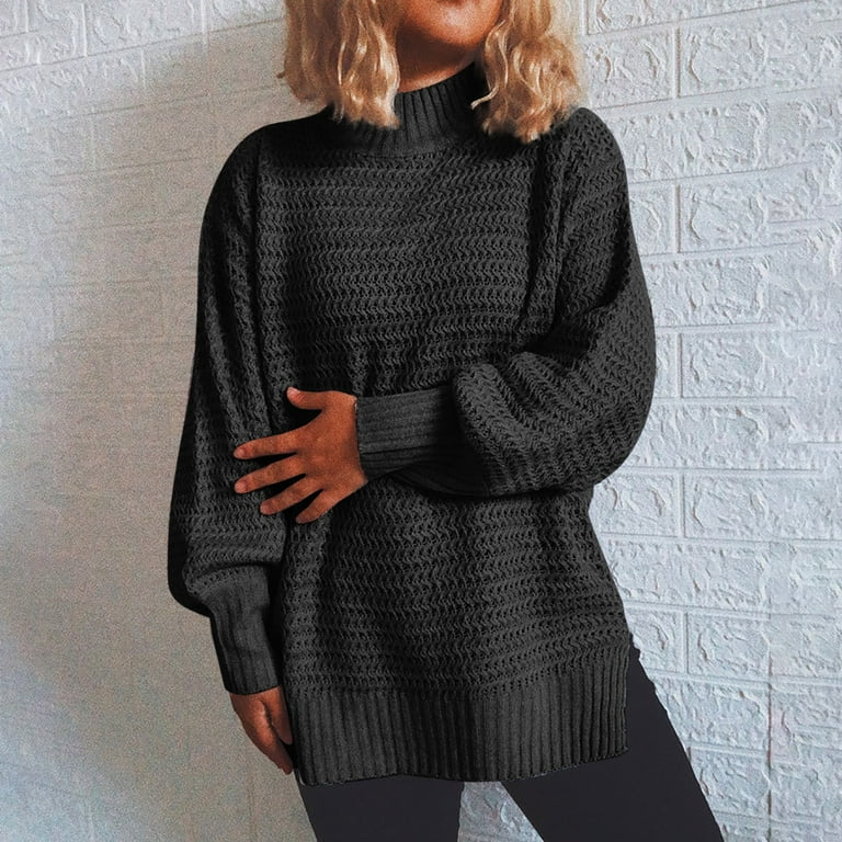 JDEFEG Mens Hand Knit Cardigan Ladies Winter Autumn Soft Pullover