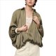 thumbnail image 1 of Chaqueta Abullonada para Mujer, Casual, con Mangas de Murciélago, Cuello Solapa, Cremallera, Chaquetas Urbanas Plisadas de Gran Tamaño Verde S, 1 of 10