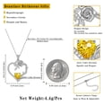 thumbnail image 5 of Beautlace 18K White Gold Plated Heart Rose Birthstone Necklace for Women,Crystal Pendant Jewelry Gift for Wife Mom Girlfriend,Birthday Valentine’s Day Mother’s Day Gift, 5 of 10
