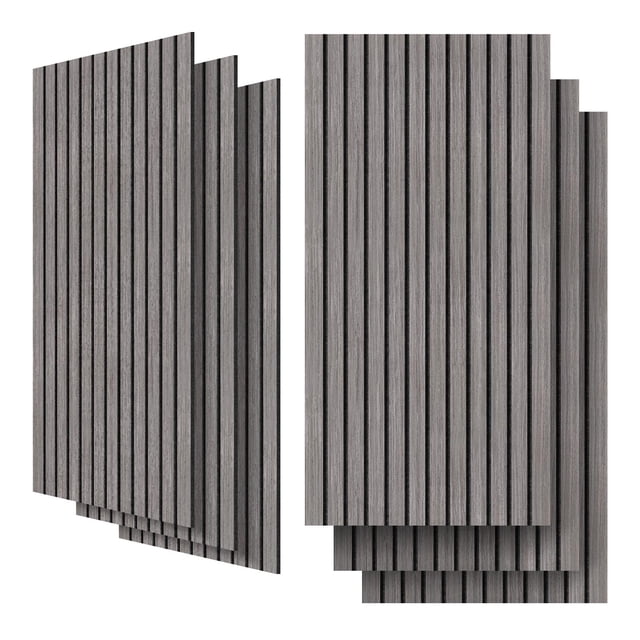 Panel acústico UMIACOUSTICS, 6 paquetes, 120 x 60 cm, poliéster gris