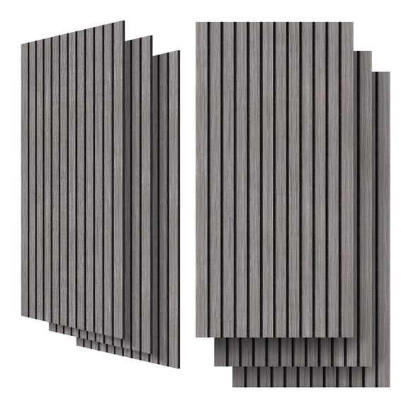 Panel acústico UMIACOUSTICS, 6 paquetes, 120 x 60 cm, poliéster gris