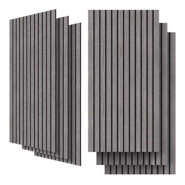 Panel acústico UMIACOUSTICS, 6 paquetes, 120 x 60 cm, poliéster gris