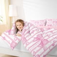 thumbnail image 3 of Erosebridal Girly Cute Bowknot Twin Comforter Sets,Cartoon Princess Bowtie Bedding Set For Kids,Reversible pink,2 Pieces, 3 of 7