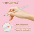 thumbnail image 4 of BRAWNA 3 Pcs Pro Contour Peel-Off Pencils - White, Black & Red - Wax Mapping Pencils for PMU, Microblading & Brow Artists, 4 of 4