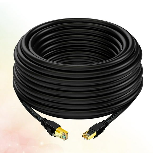 OULII Cat8 Ethernet Cable Black Copper Network Cable for Connecting 2000MHz High Meters