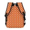 thumbnail image 4 of Balery Orange And White Polka Dot Mochila Escolar Impresa, Mochila Ligera para Viajes Casual, Mochila Duradera y Cómoda Multifuncional, Mochila para Laptop-One Size, 4 of 5