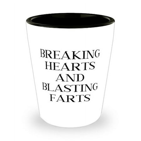 

Fun Daddy Gifts Breaking Hearts And Blasting Farts Father Shot Glass For Daddy from Son Daughter Fathers Day Gift ideas for dad Gifts for fathers Gifts for grandfathers