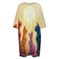 thumbnail image 4 of Loving Cats Are Cute Sleepshirts For Sleeping Travels Loose Sleepdress Pajama Dress Soft Nightdress Sleepwear, 4 of 7