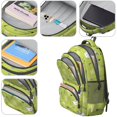 thumbnail image 4 of Cat and Arrow Green Pattern Backpack for School, Cute School Bag with Adjustable Shoulder Straps and Padded Back, 16.9"x12.6"x5.9", 4 of 5