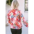 thumbnail image 3 of Women's Multicolor Floral Print Bubble Sleeve Shirt, 3 of 5