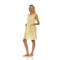 thumbnail image 2 of Lati Fashion Women Zipper Front Duster Sleeveless Female Nightgowns & Sleepshirts Yellow Size X-Large, 2 of 4