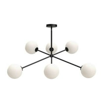 Alora Lighting Ch549640op Cassia 6 Light 40" Wide Chandelier - Black