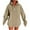 Khaki, variant on GuzomFashion Womens Khaki Half Zip Hooded Sweatshirt Dress - Oversized Drop Shoulder, 100% Polyester Wrinkle-Resistant, Machine-Washable Mini Length, S-XXL,Size M
