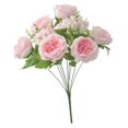 thumbnail image 2 of Artes Bouquet de Peonía Artificial Flower Bunch Bouquet Ramo Wedding Living Room Table home and garden Rosado Soledad Ramos de peonía de seda artificial, 2 of 9