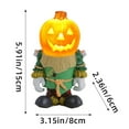 thumbnail image 3 of Mini Pumpkin Head for LED Light, Skeleton Knight Figurines Light up Pumpkin Table Decorations Funny Separated Body&Pumpkin Head Statue Ornaments Unique Holiday Party Decor, 3 of 3