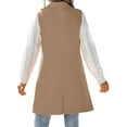 thumbnail image 3 of Fashnice Veste Sans Manches pour Femme, Gilet à Revers, Manteau Sans Manches, Gilet Décontracté d'Hiver Chaud, Manteau Kaki P, 3 of 4