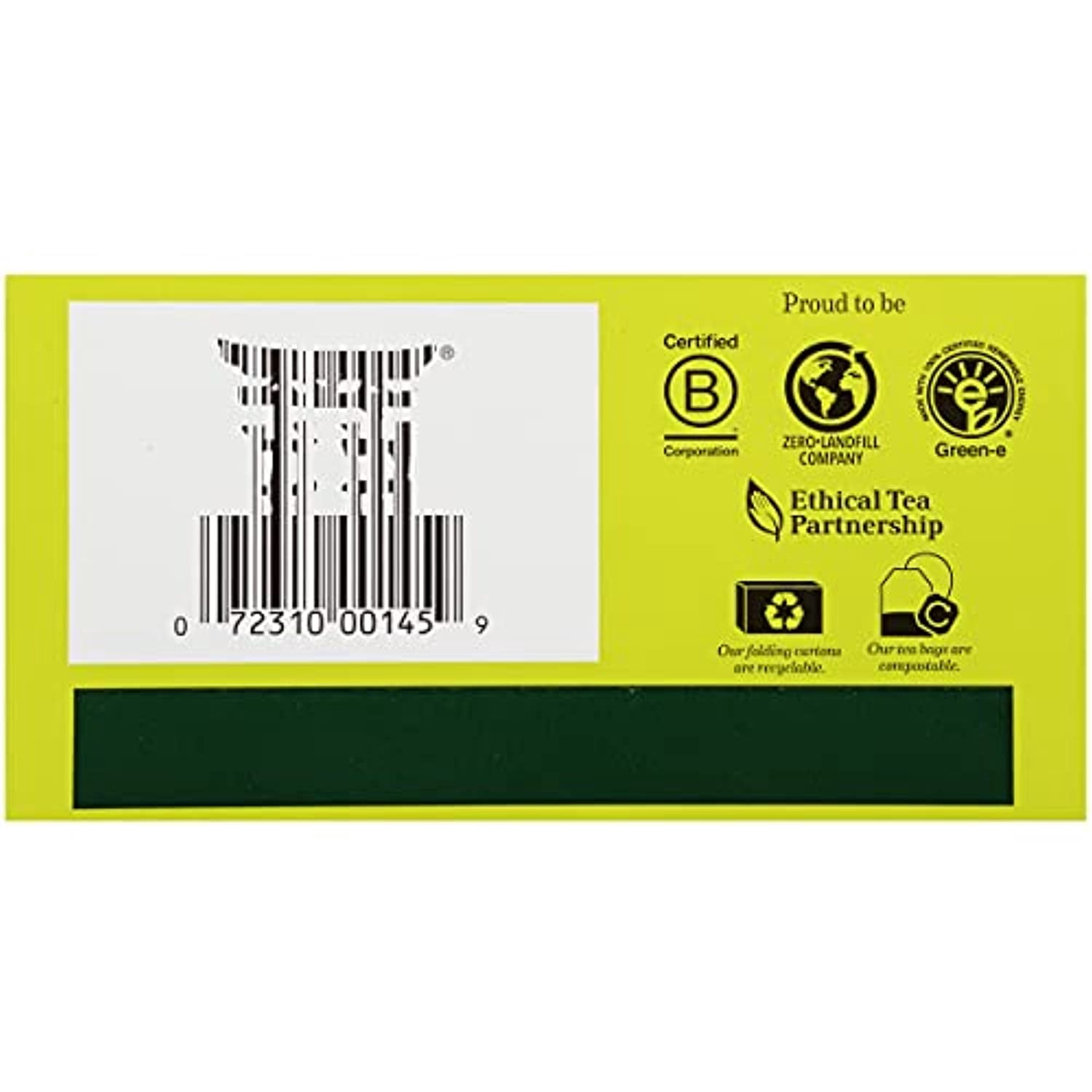 Bigelow Green Tea With Lemon Tea Bags 20-Count Box, (Pack Of 6), Caffeinated 120 Tea Bags Total