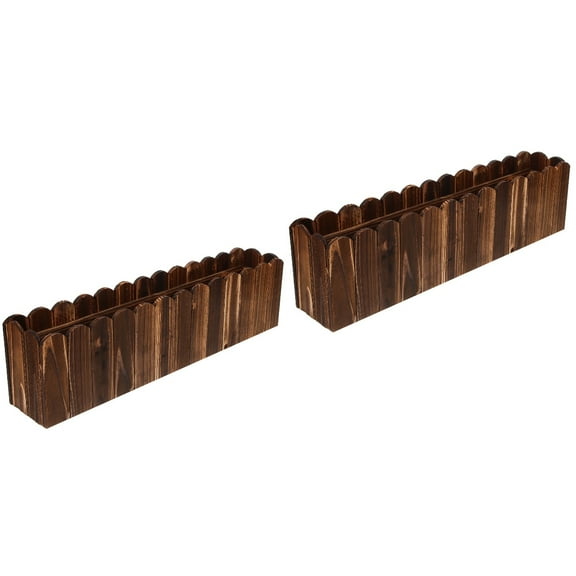 MLINS 2 Count Garden Border Anticorrosive Wood Flower Pot Fake Planter