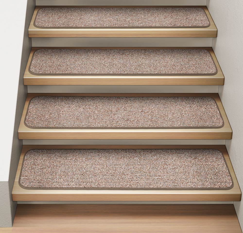 24" x 8" Premium Carpet Stair Tread Sets Object Maple Brown 