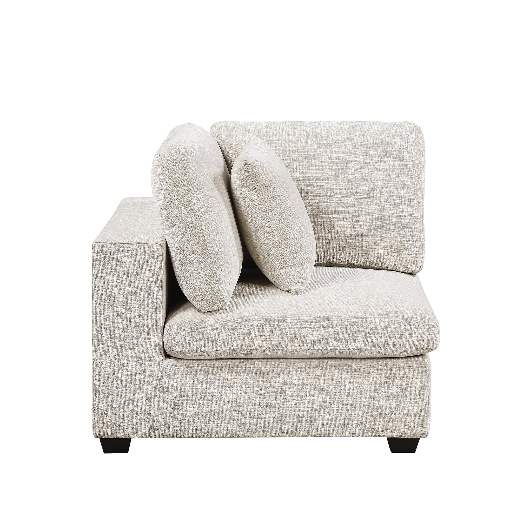 OakvillePark Crestiva Chenille Modular Unit-Corner Seat, Beige