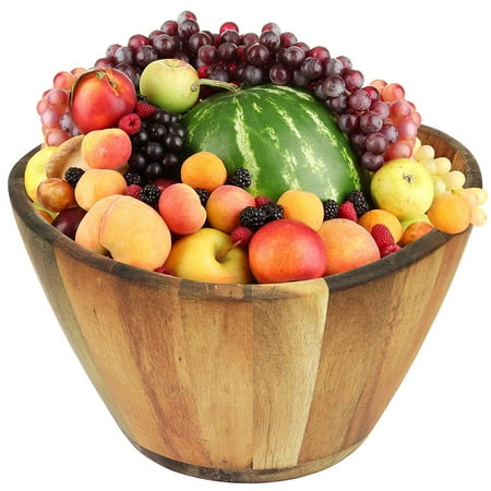 Large Acacia Wave Rim Fruits and Salads Serving Bowl 12