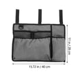 thumbnail image 2 of VERDANVERSE Sac de Rangement Résistant à l'Usure Gris pour Fauteuil Roulant avec Multiples Poches, 2 of 8