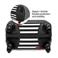 thumbnail image 4 of Easygdp Ladybugs on Black and White Striped Print Elastic and Washable Suitcase Protective Cover with Hidden Zipper Fits 18-32 inch Luggage -X-Large, 4 of 9