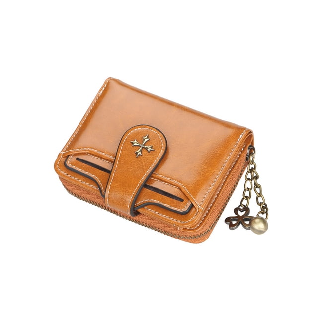 Minnieouse Cartera de mujer moda PU cuero mujer monedero cremallera señoras multifunción dinero bolsa monedero tarjetero bolsa marrón Type2 NO2