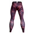 thumbnail image 4 of Yaoyar Men's Compression Breathable Fitness Pants Fashion Printed Quick-Drying Tights Yoga Leggings Sports Leggings Workout Trousers Red L, 4 of 4