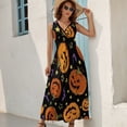 thumbnail image 5 of Halloween Pumpkin Sleeveless Dress Summer Women Clothes Dress for Pregnant Women Dresses, 5 of 9