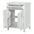 thumbnail image 3 of RONSHIN 24" Bathroom Vanity with Sink,Bathroom Cabinet with Tip-Out Drawer Storage Doors,Adjustable Shelf,Freestanding Bathroom Cabinet with Undermount Ceramic Basin, 3 of 10