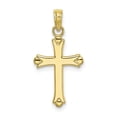 thumbnail image 1 of FB Jewels 10K Yellow Gold Cross with Teradrop Tips High Polish and 2D Pendant, 1 of 4