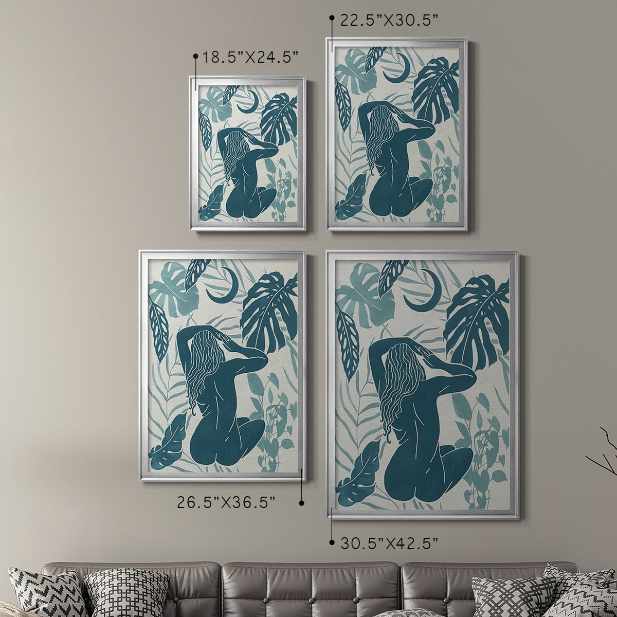 Moon Gazer IV Premium Framed Print, in Gold, Black, or Silver - Ready to Hang