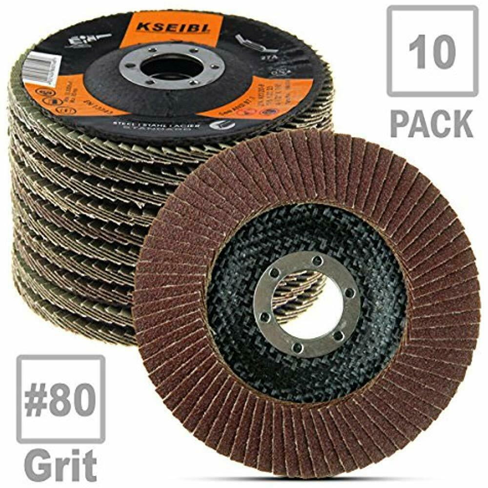 Aluminum Oxide 4 1/2 Inch Auto Body Flap Disc Sanding Grinding Wheel 10