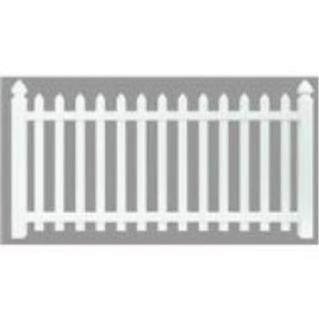- UFPI LBR & Treated 128004 4' x 8' Spaced Picket Yard Fence Section