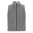 thumbnail image 3 of Jinhomg Men Sherpa Fleece Vest Lightweight Turtleneck Zipper Gilet Coat Sleeveless Stand-Up Collar Cardigan Trendy Winter Warm Jackets, 3 of 7