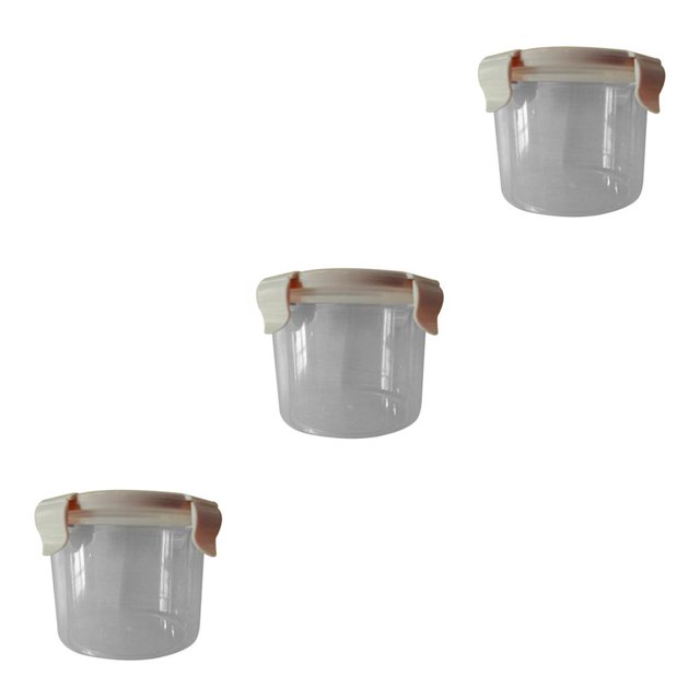 Bearachild Hebilla de plástico PP transparente, latas selladas, soportes redondos para tanque de almacenamiento de cereales, contenedores de cocina Type4 NO4 Bearachild CBP055776
