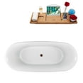 thumbnail image 3 of 59" Streamline N1080BL-IN-WH Clawfoot Tub and Tray With Internal Drain, 3 of 7