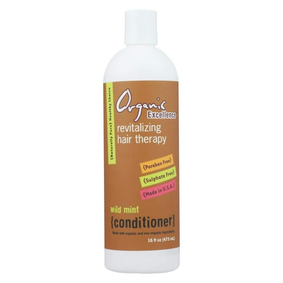 après-Shampooing Menthe Sauvage, Sans Parabène et Sulfate, Tout Naturel, Sûr pour les Couleurs - 16 oz