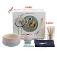 thumbnail image 3 of ZLBDYG Premium Matcha Tea Preparation Set 7-Piece - Includes Stone-Ground Bowl, Whisk, Scoop & Linen Cloth - Authentic Japanese Tea Ceremony Starter Kit (3 Colors), 3 of 6