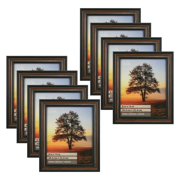 Studio Decor Brown & Black Thin Frame, Home Collection, 8 Pack