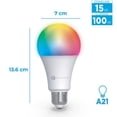thumbnail image 3 of foco led smart a21 (15w) luz blanca y rgb, 3 of 7