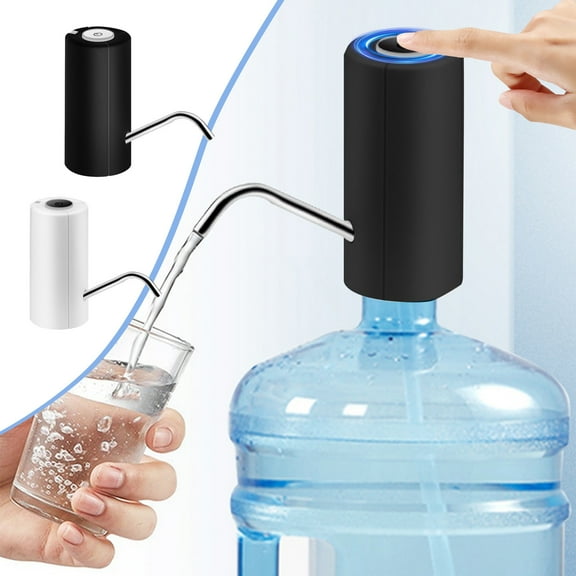 Dianli Water Bottle Pump Dispenser USB Charging Automatic Portable Electric Drinking Water Pump Dual Nozzle Household Camping (White/Black) 6.6x13cm Best Value Finds & Budget-Friendly Offers